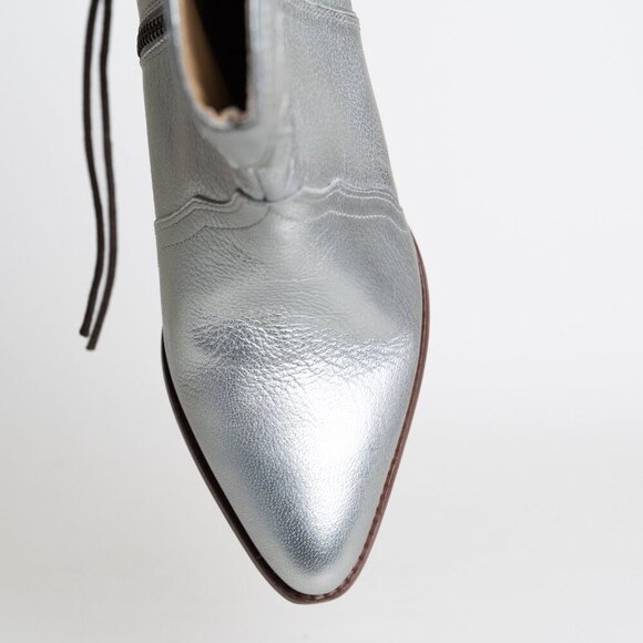 Free People Silver Ankle Boots - Picture 10 of 16